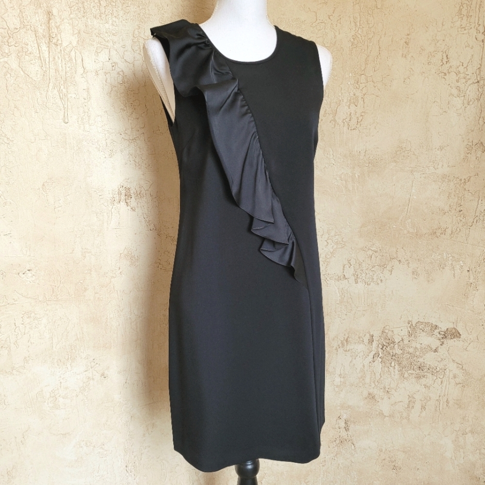 Chic Asymmetrical Ruffle Front LBD - Picture 7 of 7